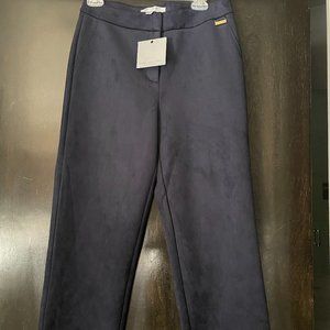NWT Marc New York Navy Suede Wide Leg/Crop Pants 6